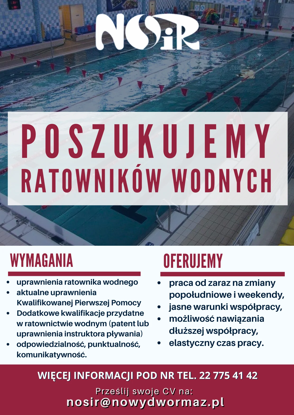 Zdjęcie główne: Poszukujemy Instruktorów Pływania