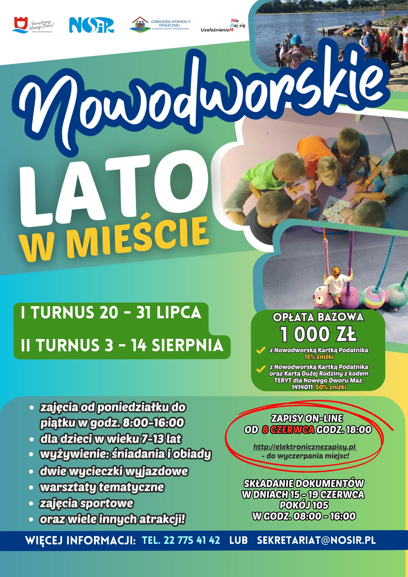 Zdjęcie główne: Nowodworskie Lato w Mieście 2026 – I turnus (20–31 lipca 2026 r.)